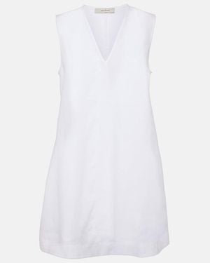 Asceno Derya Linen Minidress - White