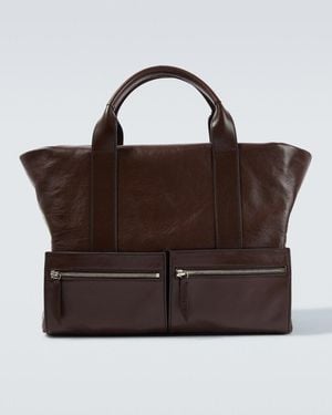 Metier Racer 40 Leather Duffel Bag - Brown