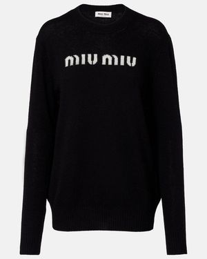 Miu Miu Pullover Aus Wolle Und Kaschmir - Schwarz