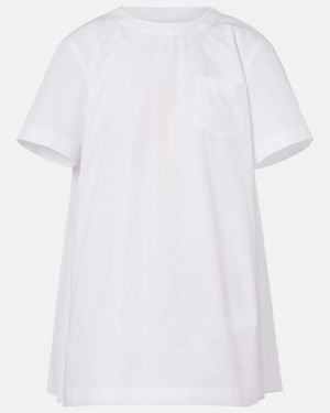Sacai Poplin Minidress - White