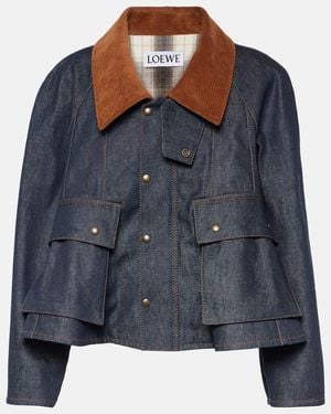 Loewe Jacke Trapeze aus Denim - Blau