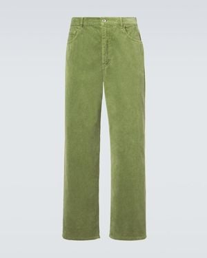 AURALEE Gerade Hose Aus Baumwoll-Cord - Grün
