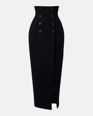 KHAITE Luiza Crepe Maxi Skirt - Black
