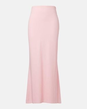 The Sei Falda Larga De Crepe - Rosa