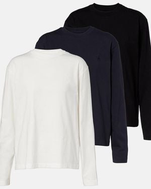 Jil Sander Set Of 3 Cotton Jersey T-Shirts - Blue