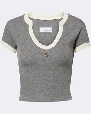 Vivienne Westwood Baby Lima Ribbed-Knit T-Shirt - Grey