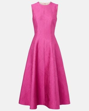Emilia Wickstead Mara Cloque Cocktail Dress - Pink