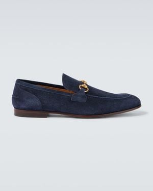 Gucci Mocasines Jordaan De Ante Con Horsebit - Azul