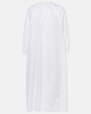 MM6 by Maison Margiela Cotton Poplin Midi Dress - White