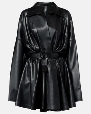 Norma Kamali Flared Sheer Minidress - Black