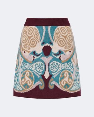 La DoubleJ Minirock Alchemy Aus Woll-Jacquard - Mehrfarbig