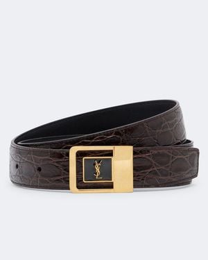 Saint Laurent Guertel La 66 Aus Leder - Schwarz