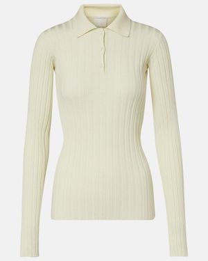 Calvin Klein Polopullover Amber Aus Wolle - Natur