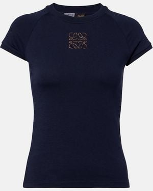 Loewe Paula's Ibiza Anagram Cotton T-Shirt - Blue