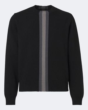 Gucci Intarsien-Pullover Aus Wolle - Schwarz