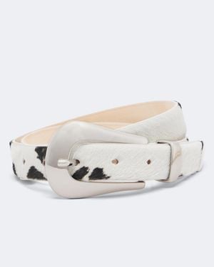 DEHANCHE Cinturon Colette De Pelo Estampado - Blanco