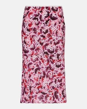 Dries Van Noten Floral Pencil Skirt - Red