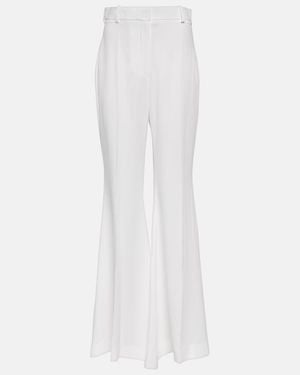 Nina Ricci High-Rise Cady Flared Trousers - White