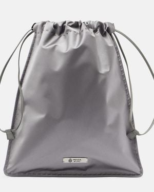Prada Wish Satin Pouch - Gray