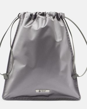 Prada Wish Satin Pouch - Grey