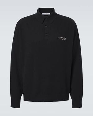Acne Studios Polo De Lana - Negro