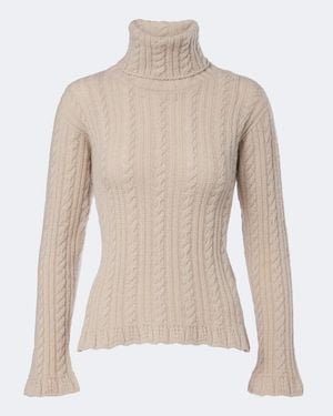 Moncler Rollkragenpullover Aus Strick - Natur