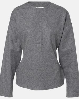 Victoria Beckham Top Aus Wolle Und Kaschmir - Grau