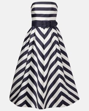 Rebecca Vallance Ariadne Striped Midi Dress - Blue
