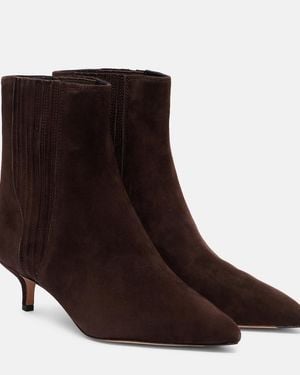 Veronica Beard Lisa Suede Ankle Boots - Brown