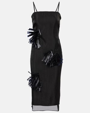 JACQUES WEI Embroidered Maxi Dress - Black