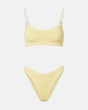 Hunza G Verzierter Bikini Cassie - Gelb
