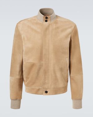 ZEGNA Suede Blouson - Natural