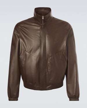 Tom Ford Leather Blouson Jacket - Brown