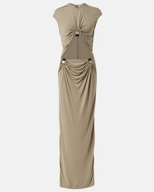 Christopher Esber Duo Bezel Quartz Jersey Maxi Dress - Green