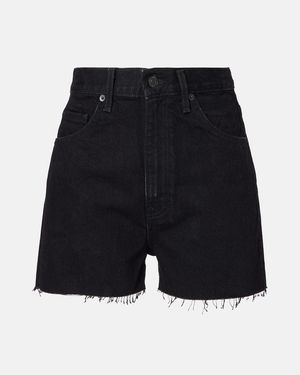 Nili Lotan Cobain Low-Rise Denim Shorts - Blue