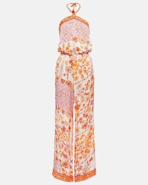 Poupette Isabelle Printed Halterneck Jumpsuit - Pink