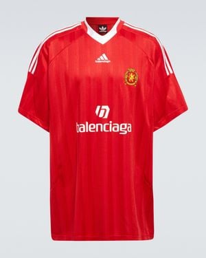 Balenciaga X Adidas Oversized Soccer Jersey - Red