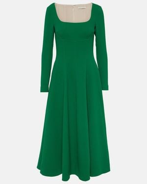 Emilia Wickstead Kylee Textured Midi Dress - Green