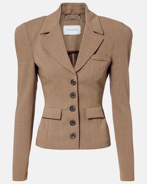 Magda Butrym Wool Blazer - Natural