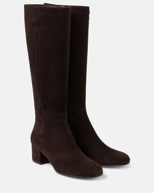 Gianvito Rossi 45 Suede Knee-High Boots - Black