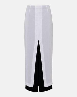The Row Iphora Layered Cotton Maxi Skirt - White