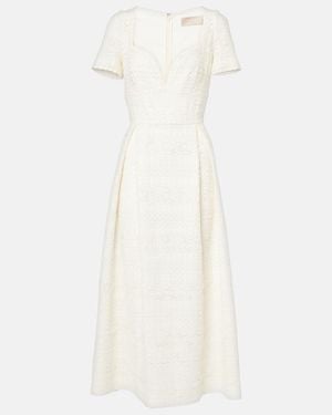 Elie Saab Macrame Midi Dress - White