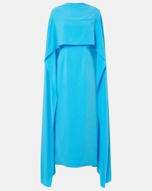 ROKSANDA Elina Cape-Effect Crepe Midi Dress - Blue