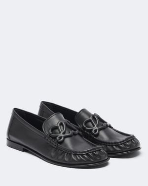 Loewe Mocassins Double L En Cuir - Noir