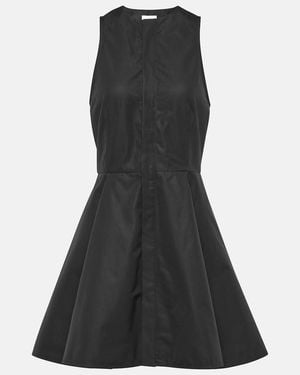 Ami Paris Godet Cotton Poplin Shirt Dress - Black