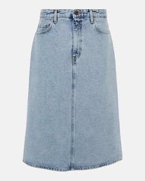 TOTEME Falda Midi Vaquera - Azul