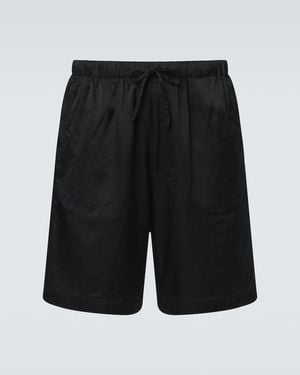 Dries Van Noten Gathered Bermuda Shorts - Black