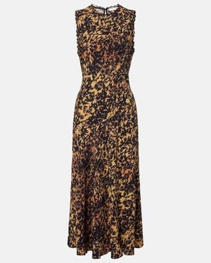 Ulla Johnson Clea Printed Midi Dress - Yellow