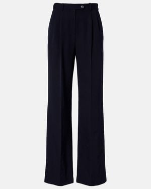 The Row Virgil Wool Gabardine Wide-Leg Trousers - Blue