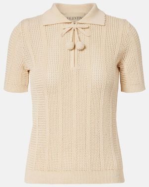 Valentino Cotton Polo Shirt - Natural